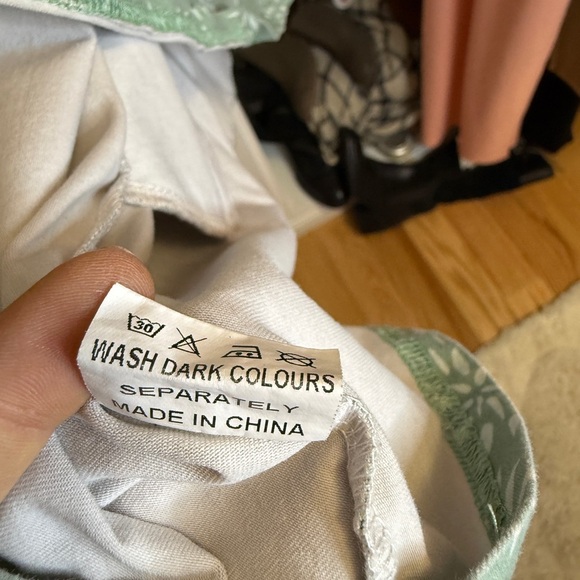 Charming Mint Green Floral Kids Dress Size 4 - Picture 5 of 5